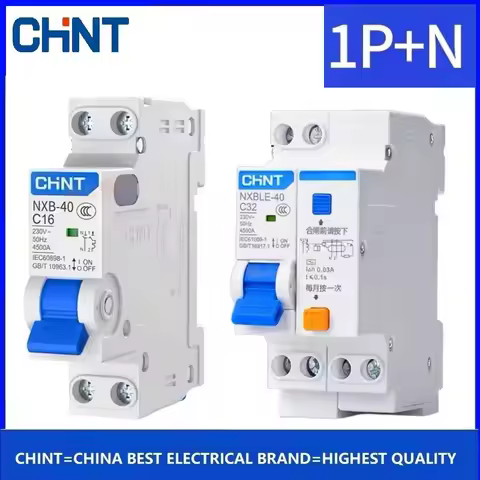 DPN 1P+N CHINT NXB-40 NXBLE-40 Replace DZ267-32 6A 10A 16A 20A 25A 32A 220V 50HZ Miniature Leakage C