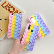 ┇❐For Realme C12/C15/C25 C112021/C20 8/8Pro 8(5G) Soft Pop It Bubble Cute Rainbow Silicone Case Cove