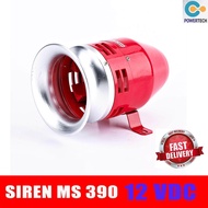 MS390 ไซเรน SIREN 125DB  มอเตอร์ไซเรนสัญญาณเตือนเสียงไฟฟ้า ป้องกันการโจรกรรม MS-390 220V AC 12VDC 24VDC