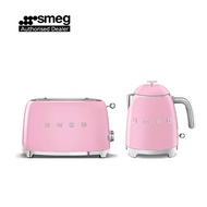 Smeg Breakfast Set Mini Kettle KLF05PKUK + Toaster TSF01PKUK (Pink)