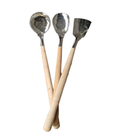 LLC BIG SANDOK SET OF 3  WOOD HANDLE