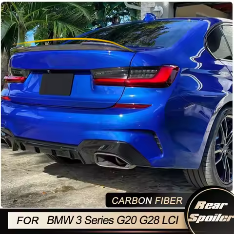 Car Rear Trunk Spoiler Wings for BMW 3 Series G20 G28 LCI Sedan 4-Door 2020-2023 Rear Spoiler Boot L