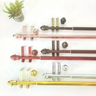 Extendable Curtain Rod Set Available in Vibrant Colors Aluminum Alloy 3/4 58inches/78inches 6 colors