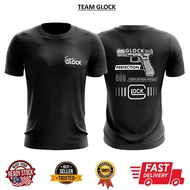 TACTICAL Dr Tactical T shirt baju taktikal silkscreen printed microfiber jersey TEAM GLOCK