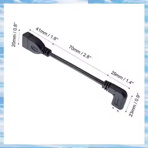 T31C-2X Mini To Cable Cablecreation 0 5Ft 90 Degree Right Angle Mini