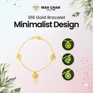 EXCLUSIVE -  WAH CHAN 916 Gold Bracelet - Gelang Tangan Minimalist