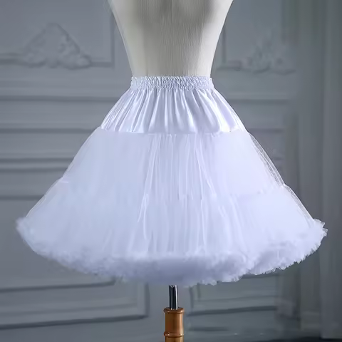 Multilayer White Petticoat Fluffy Lolita Bottom Skirt Support Boneless Soft Yarn Canopy Dress Access