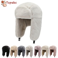 TOPABCME Bomber Hat Trapper Earflap Bonnet Windproof Winter Hat