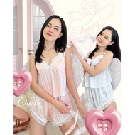 Odette CUP Sleepwear Satin Wainodshop Sleepwear Set Pyjamas Women Satin Pyjamas Women