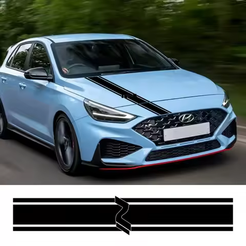 Car Hood Bonnet Sticker For Hyundai I30N i30 N-Line GDI MK3 Racing Sport Stripe Style Vinyl Decor De