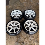 Work Emotion EMT-T7R 18 Inch 18x8.5JJ ET38 ET45 5x114.3 PCD Sport Rims with Tyres Original Halfcut M