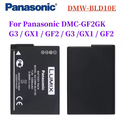 Original DMW-BLD10E DMW BLD10E BLD10 BLD10PP Batteries for Panasonic DMC GF2GK GF2 G3 GX1 DMC-GF2 DM