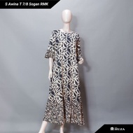 Batik Huza Daster Batik Sogan Dress Sogan Dress Awina T 7/8 Sogan RMK
