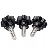 Galvanized Torx Handle Screw 6 Star Hand Screw Rubber Head Bolt 32mm Head M4/M5/M6 Galvanized Torx H