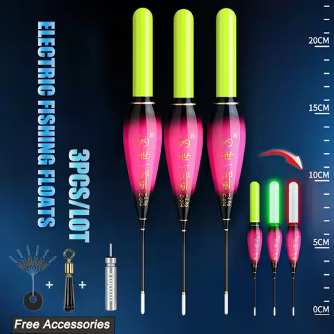 3pcs/Lot Fishing Floats Intelligent Smart IC Gravity Sensor Color Change Electric LED Luminous Rock 