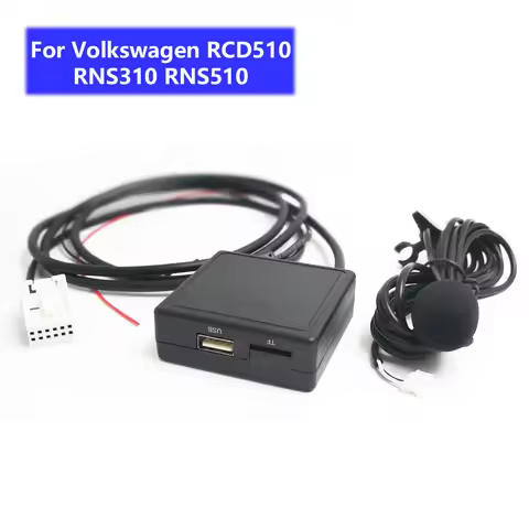 Car Microphone Smartphone Handsfree Bluetooth Aux USB Audio Adapter TF For Volkswagen RCD510 RNS310