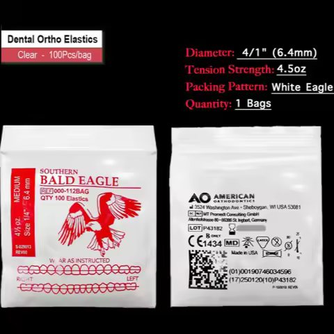 100Pcs Dental AO Dental Orthodontic Rubber Band Traction Rubber Band Orthodontic Rubber Band Elastic