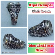 Super alpaca burnt alpaca agate ring.56