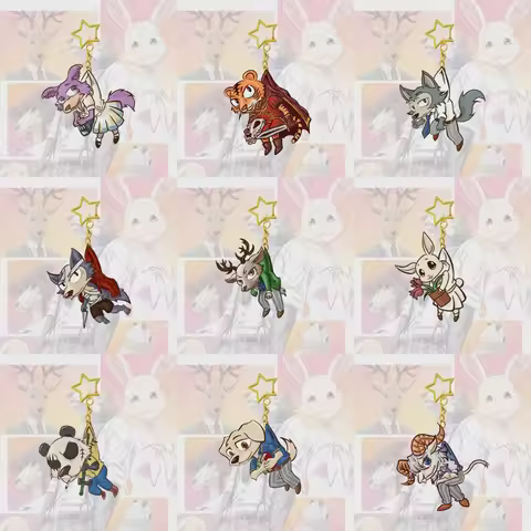 6CM new Anime BEASTARS Acrylic Keychain Cosplay Charm Characters Ornament Accessories Good Christmas