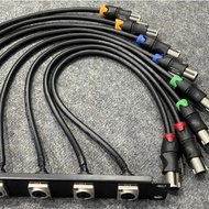 Speaker splitter bar 6, 8-outlet bar for cabinet mounting, full multi-colored Speakon speaker jack w