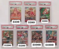 海賊王 one Piece tcg psa10 多款卡 OP04 OP05 OP06 SP 異畫 路飛 娜美 美音 雷貝卡 漫畫 等 買緊 現貨 雙壁之霸者必儲