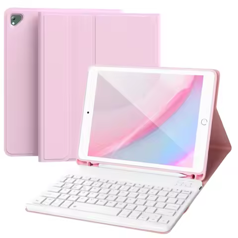 Skin Touch Leather Case for iPad Air 2 / Air (2013) / iPad 9.7-inch (2018) (2017) Bluetooth-Compatib