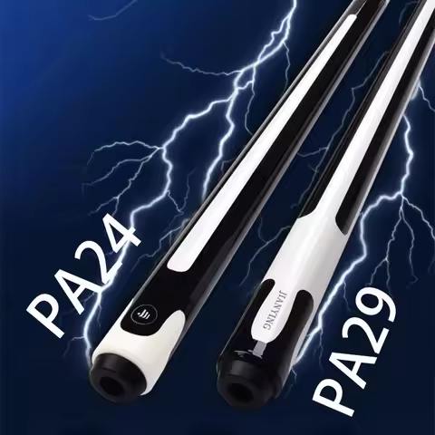 JIANYING 147cm Pool Cue, 1/2 Spilt Center Joint Stick, Snooker Eight Ball Billiard Cues, Black White