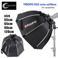 Triopo KS2 55/65/90/120CM Octagon Umbrella Softbox for Speedlite - Support for TT600/685II/V850II/86