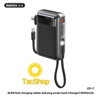 Pin sạc dự phòng Remax 2 in 1 CP-7 dung lượng 10000mah kèm 2 cáp sạc Chính Hãng