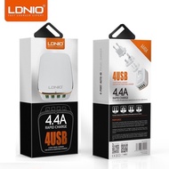 LDNIO A4404 4 USB Multi Ports 4.4A Charger Plugs Wall Travel Charger