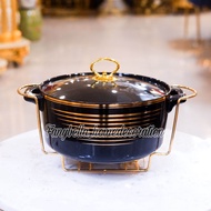 prasmanan QueenRose keramik marble Mangkuk Sup Wadah Saji makanan Import Lebaran