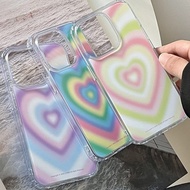 Gradient Smudge Love Phone Case Samsung S25+S24+S23+S22+S21 PRO Ultra A34 A23 A71 Protective