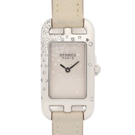[มือสอง] Hermes Nantucket Mini Jeté de Diamant นาฬิกา NA2.131 เงิน สแตนเลสสตีล Diamond Nantucket Min