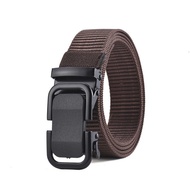 *READY STOCK AT MALAYSIA*New Toothless Nylon Canvas Belt Mens Automatic Buckle Tactical Belt Leisure