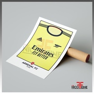 [Poster Only] 21/22 Arsenal FC Away Kit The Gunner EPL Minimal Jersey Art Large Poster Print / Wall Art