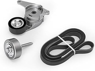 Complete Serpentine Belt Tensioner Drive Component Kit fits for Chevy Equinox/Traverse, fits for Bui