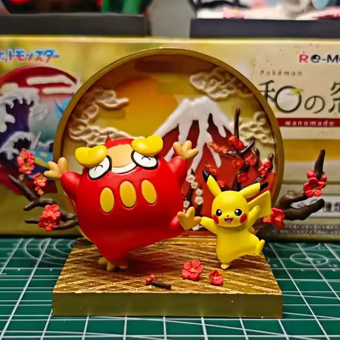 Re-Ment Pokemon Japanese Style Window Pikachu Darumaka Vaporeon Hisuian Growlithe Gyarados Rowlet Fr