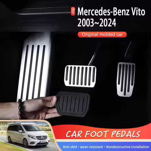 Car Foot Pedals For Mercedes-Benz V-Class Vito Marco Polo W639 W447 2003~2024 Rest Covers Brake Peda