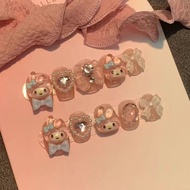 Cute Cute Melody Childlike Manicure Cute Handmade Cute Wearable Nails Short Nail Stickers Patch