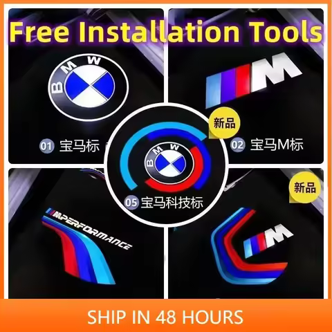 -Led Car Door HD Light Laser Projector Welcome Ghost Lamps For BMW 3 5 6 7 1 Series Z4 X3 X6 E81 E71