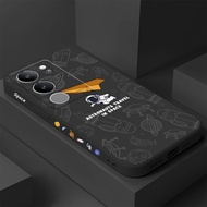 Paper Airplanes Phone Case For VIVO V50 V40 V30 V29 V29E Pro Lite 5G Liquid Silicone All Around Prot