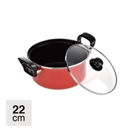 MERAH 22cm Dutch Oven Pan - Red - Maspion