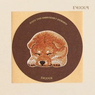 EMJOUR Embroidery Sticker Card-Shiba Inu | Shiba Dog Pet Souvenir Gift Card Bag Decoration Phone Cas