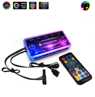 全城熱賣 - 酷月玉魄rgb風扇 12cm機箱風扇靜音幻彩發光臺式電腦靜音散熱風扇（音樂控制器）