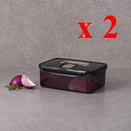 2PCS x LocknLock Rectangular 2.6L Breathing Kimchi Container Case Dark Grey HPL826B Lock & Lock