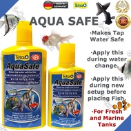 Tetra Aqua Safe (Choose Size) Aquarium Makes Tap Water Safe For Fish from Germany by JTC (acc)(fmed)