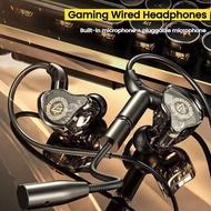 Elbow 3.5mm/Type-C Sports Headset Gamer Headphones Wired Earphone Gaming Earbuds With Mic Phone Tabl