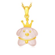 CHOW TAI FOOK 999.9 Pure Gold Pendant with Chalcedony (Dog) R20754