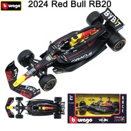 Bburago 1/43 2024 F1 FERRARI SF24 Red Bull RB20 Racing Models Alloy Diecast Toy Rubber Tire Cars For