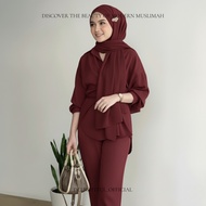 KEMEJA MERAH Delightful Women's Work Shirt with Tie-Dye - Basic Cross-Strap Shirt - Korean Style Tie